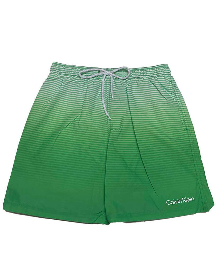 Calvin Klein Green Modern Volley Gradient Stripe 7" Swim Short