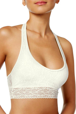 Calvin Klein Ivory Bare Lace Halter Bralette thumbnail 1