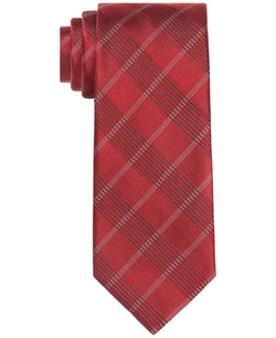 Calvin Klein Jewel Linear Grid Tie Red thumbnail 1