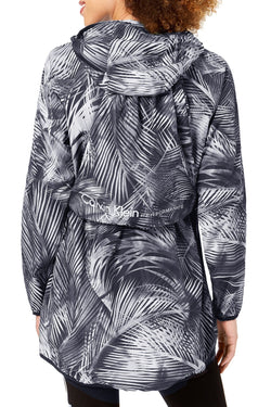 Calvin Klein Performance Black Mustique Printed Packable Hooded Jacket thumbnail 2