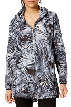 Calvin Klein Performance Black Mustique Printed Packable Hooded Jacket thumbnail 1