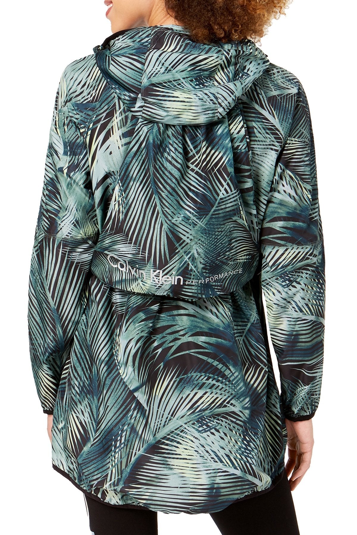 Calvin Klein Performance Laurel Mustique Printed Packable Hooded Jacket