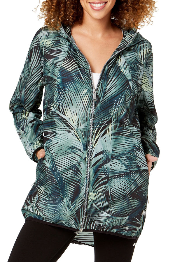 Calvin Klein Performance Laurel Mustique Printed Packable Hooded Jacket