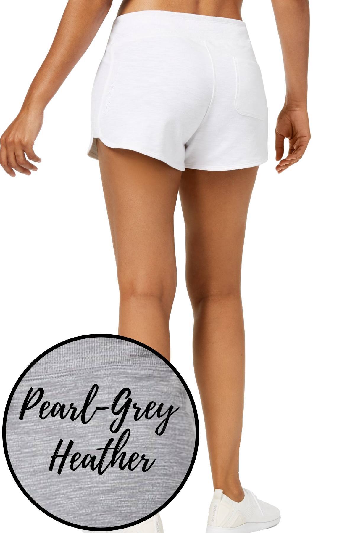 Calvin Klein Performance Pearl-Grey-Heather Curved-Hem Short