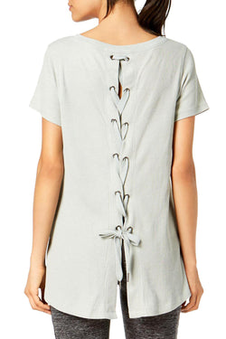 Calvin Klein Performance Silver Jade Lace-Up Back Top thumbnail 2
