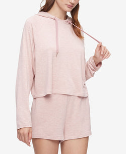 Calvin Klein Pure Lounge Long Sleeve Hoodie Fresh Pink Heather thumbnail 1