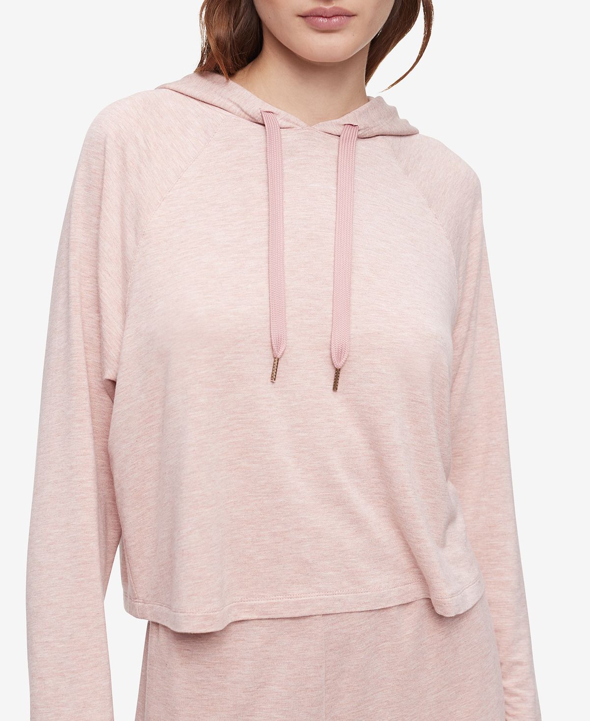 Calvin Klein Pure Lounge Long Sleeve Hoodie Fresh Pink Heather