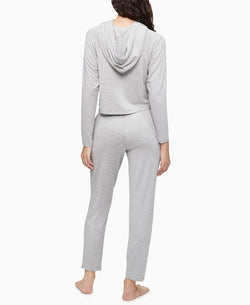 Calvin Klein Pure Lounge Long Sleeve Hoodie Grey Heather thumbnail 2