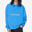 Calvin Klein Relaxed Fit Standard Logo Terry Long Sleeve Polo Shirt Palace Blue