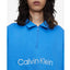 Calvin Klein Relaxed Fit Standard Logo Terry Long Sleeve Polo Shirt Palace Blue