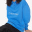 Calvin Klein Relaxed Fit Standard Logo Terry Long Sleeve Polo Shirt Palace Blue