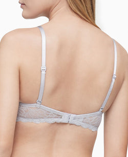 Calvin Klein Seductive Comfort Lace Demi Bra Qf1444 Jet Grey thumbnail 2