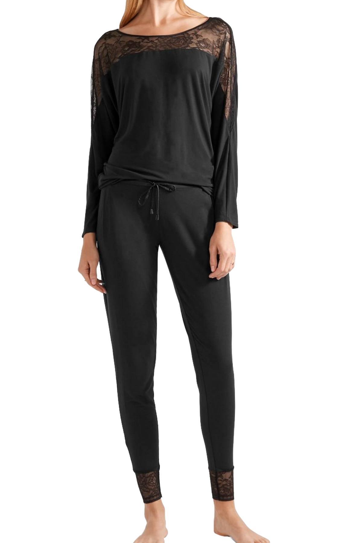 Calvin Klein Sleepwear Black Decadence Wide-Neck Modal Top