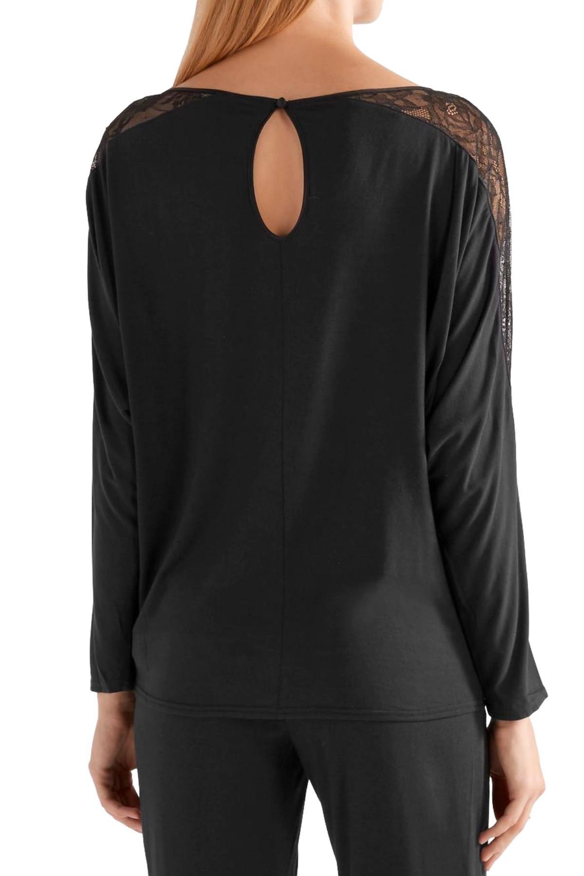 Calvin Klein Sleepwear Black Decadence Wide-Neck Modal Top