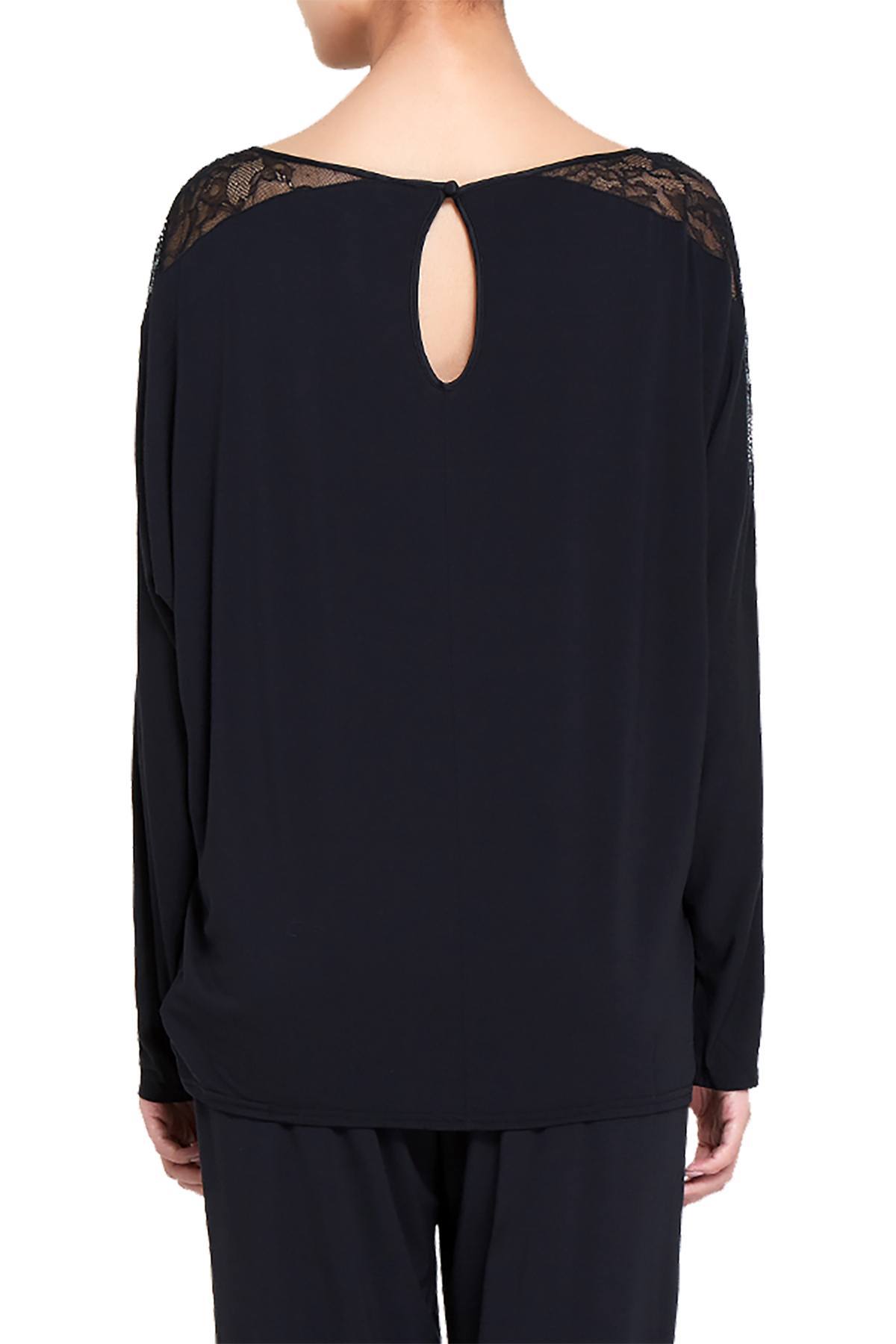 Calvin Klein Sleepwear Black Decadence Wide-Neck Modal Top