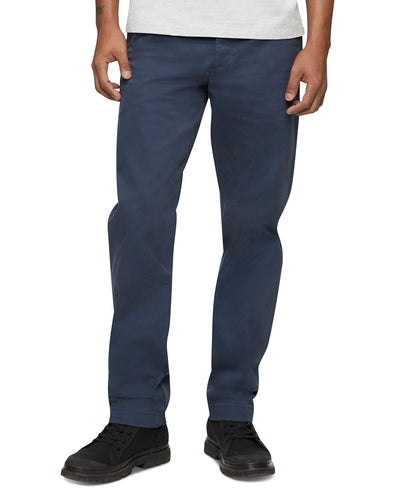 Calvin Klein Straight-fit Stretch Chino Pants Ink