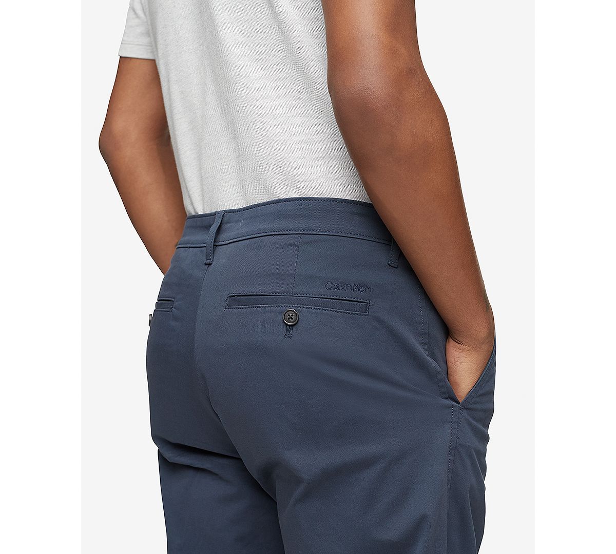 Calvin Klein Straight-fit Stretch Chino Pants Ink