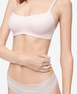 Calvin Klein Striped-waist Thong Underwear Qd3670 Precious Pink thumbnail 3