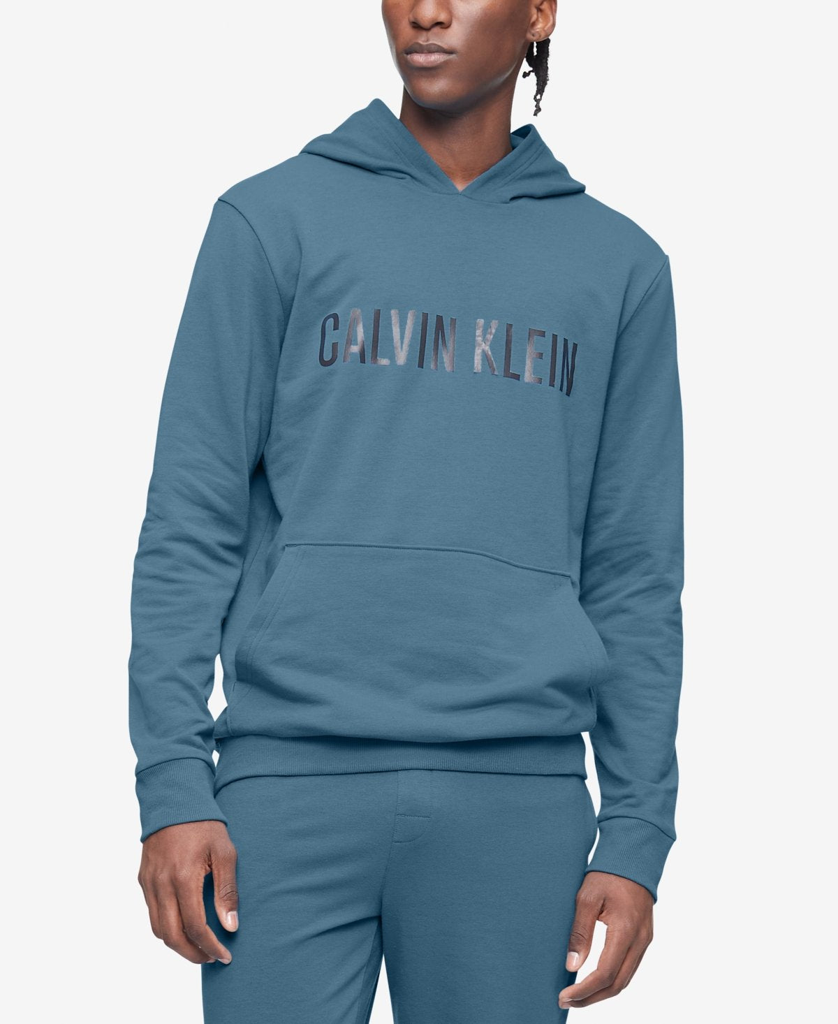 Calvin Klein Tapestry Teal Intense Power Lounge Long Sleeve Hoodie