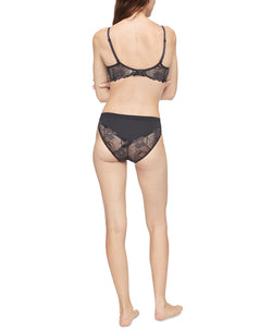 Calvin Klein Wo Perfectly Fit Flex Poppy Lightly Lined Perfect Coverage Bra Qf6625 Black thumbnail 2