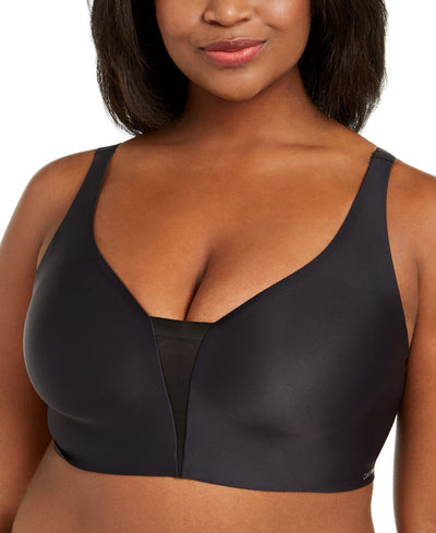 Calvin Klein Wo Plus Invisibles Comfort Wirefree Unlined Bralette Qf5666 Black