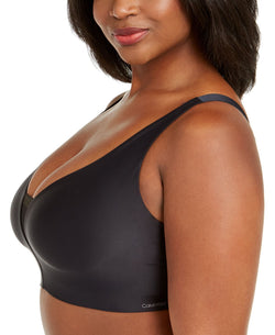 Calvin Klein Wo Plus Invisibles Comfort Wirefree Unlined Bralette Qf5666 Black thumbnail 2