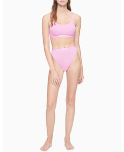 Calvin Klein Wo Pure Ribbed Unlined Bralette Qf6438 Lilac Rain thumbnail 1