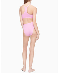Calvin Klein Wo Pure Ribbed Unlined Bralette Qf6438 Lilac Rain thumbnail 2