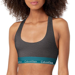 Calvin Klein Womens Scoop Back Bralette gray thumbnail 1