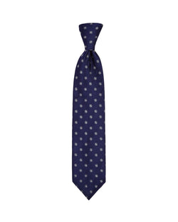 Canali Framed Floral Classic Tie Navy thumbnail 2