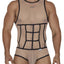 CandyMan Beige 99683 Tulle Bodysuit