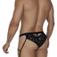 CandyMan Black 99679 Lace Garter Brief