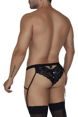 CandyMan Black 99679 Lace Garter Brief thumbnail 2