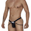 CandyMan Black 99679 Lace Garter Brief