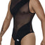 CandyMan Black 99699 Mesh Bodysuit