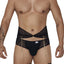 CandyMan Black 99703 Garter Briefs Two Piece Sets
