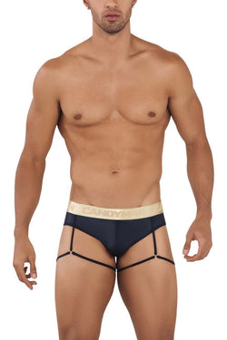 CandyMan Black 99722 Garter Mesh Brief thumbnail 1