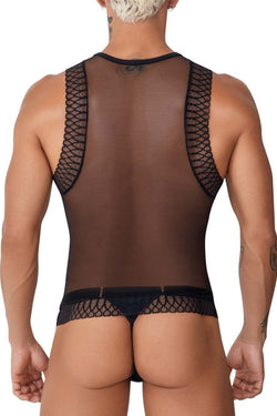 CandyMan Black 99758 Mesh Tank Top thumbnail 2