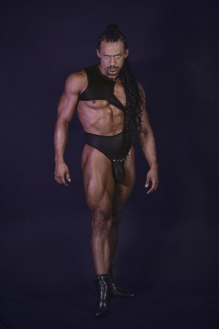 CandyMan Black 99783 One Shoulder Bodysuit