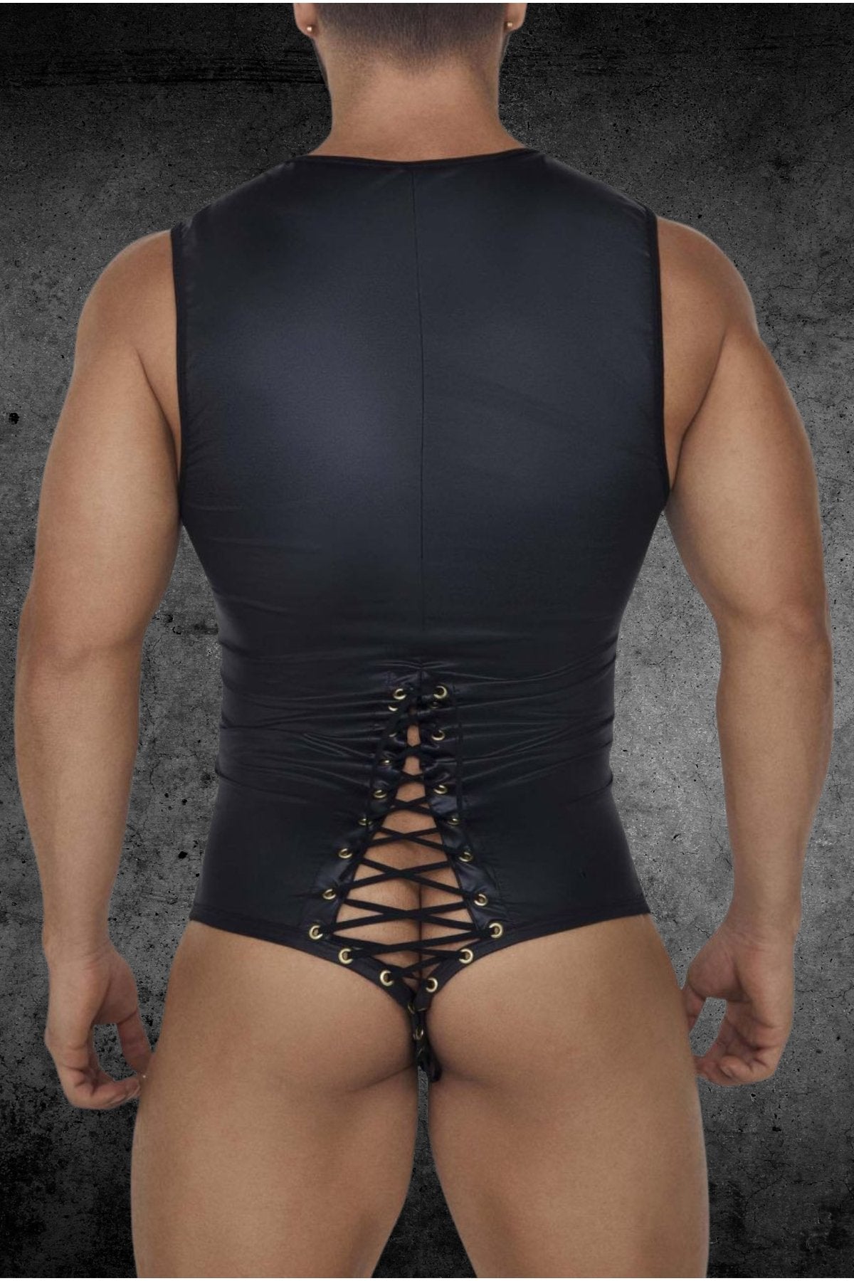 CandyMan Black Wrestling Bodysuit
