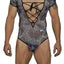 CandyMan Blue 99438 Floral Bodysuit