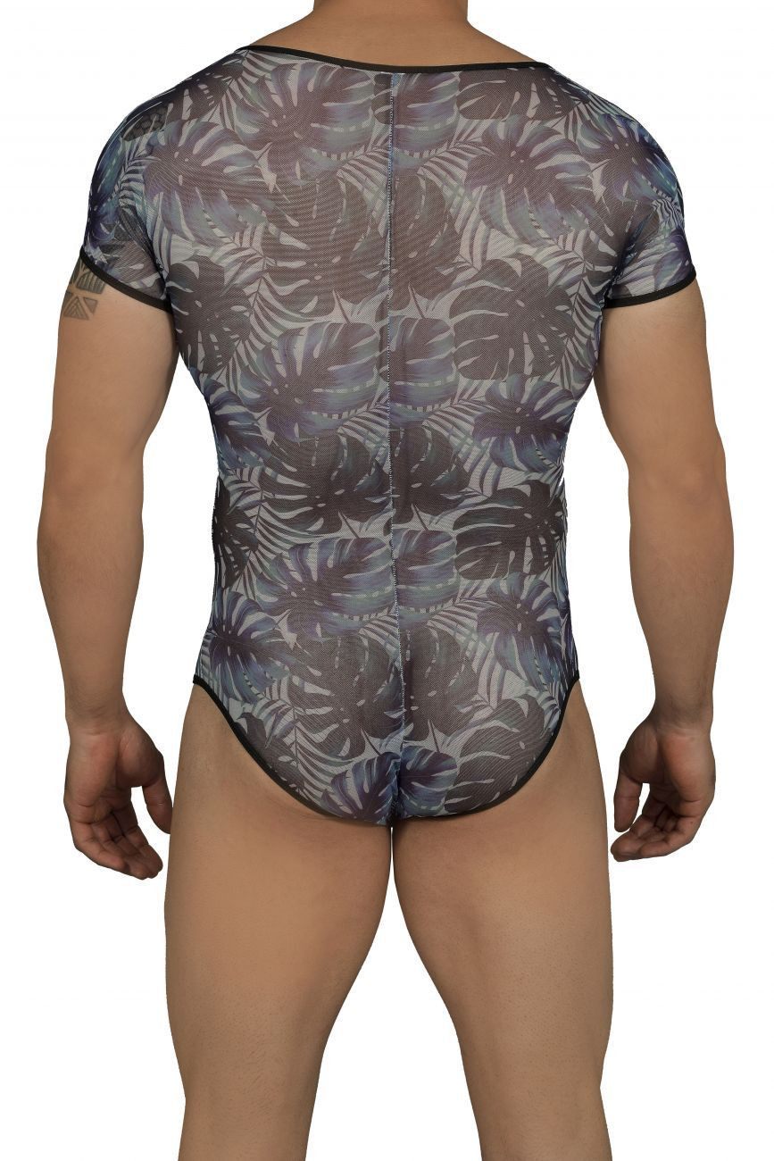 CandyMan Blue 99438 Floral Bodysuit