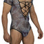 CandyMan Blue 99438 Floral Bodysuit