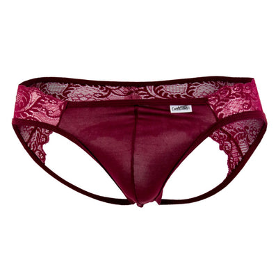 CandyMan Burgundy Lace Jockstrap