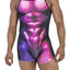 CandyMan Magenta 99796 Muscle Onesie Bodysuit