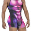 CandyMan Magenta 99796 Muscle Onesie Bodysuit