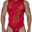 CandyMan Red 99699 Mesh Bodysuit