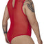 CandyMan Red 99699 Mesh Bodysuit