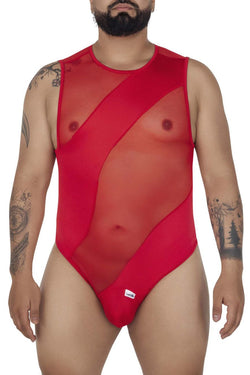 CandyMan Red 99699 Mesh Bodysuit thumbnail 1