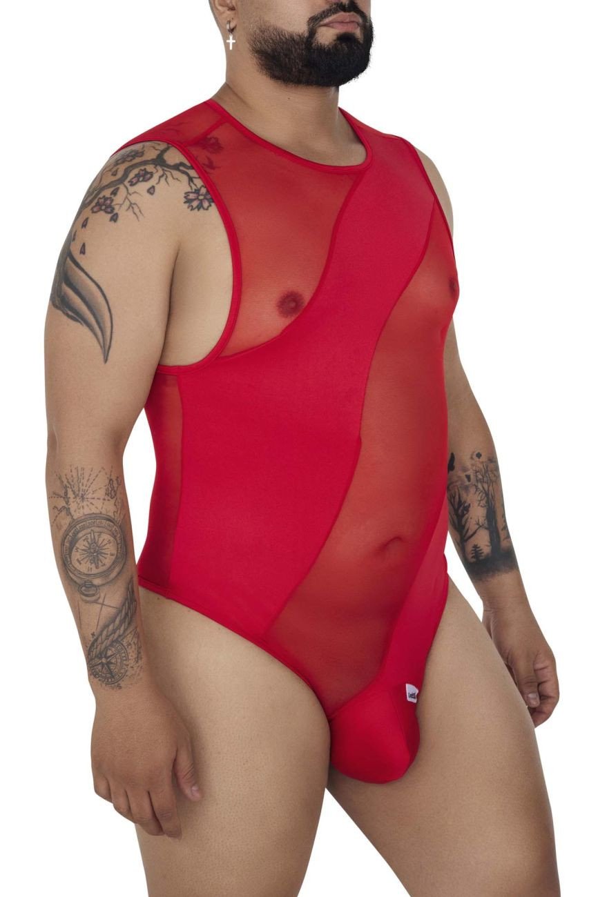CandyMan Red 99699 Mesh Bodysuit